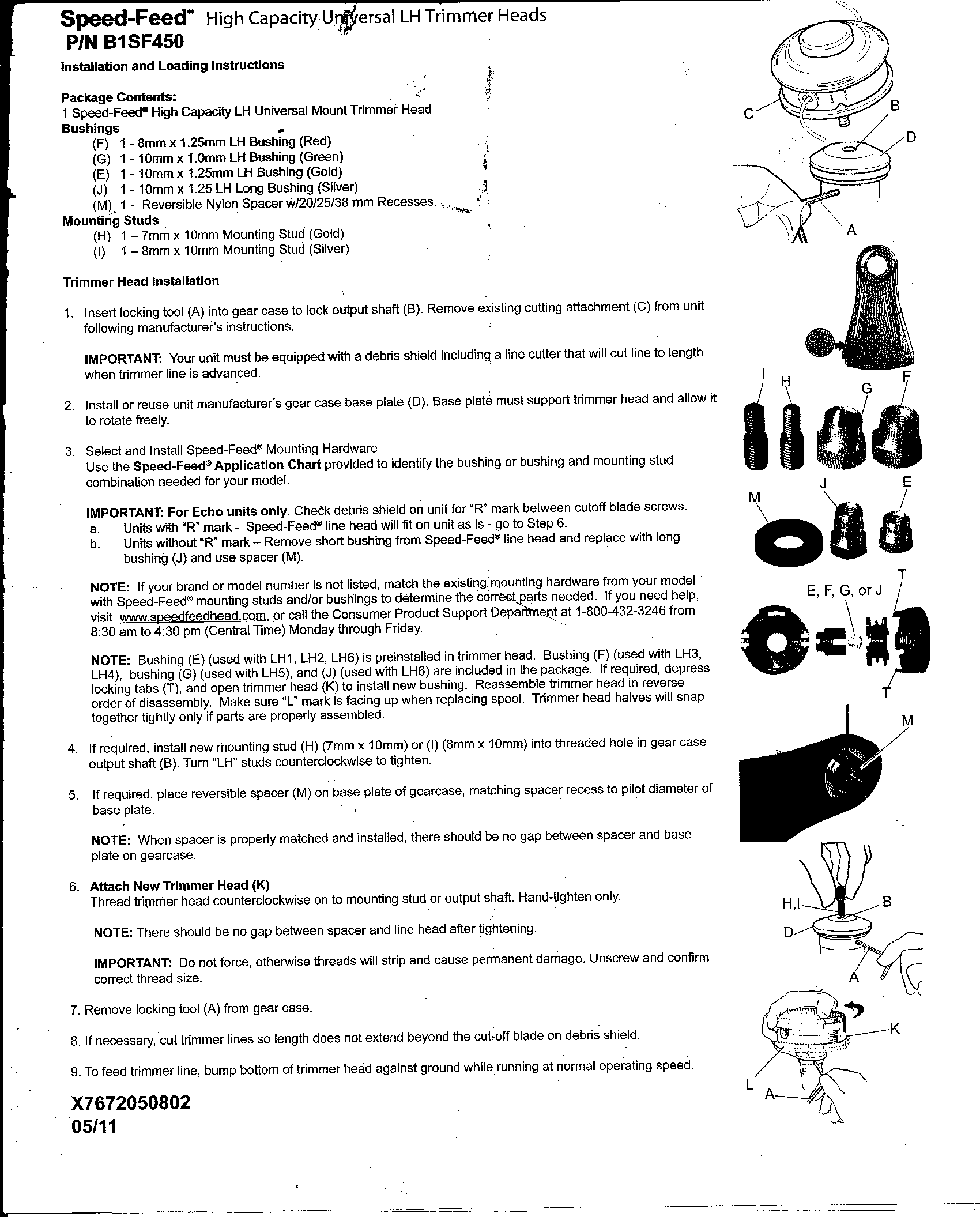 Stihl Trimmer Head Chart