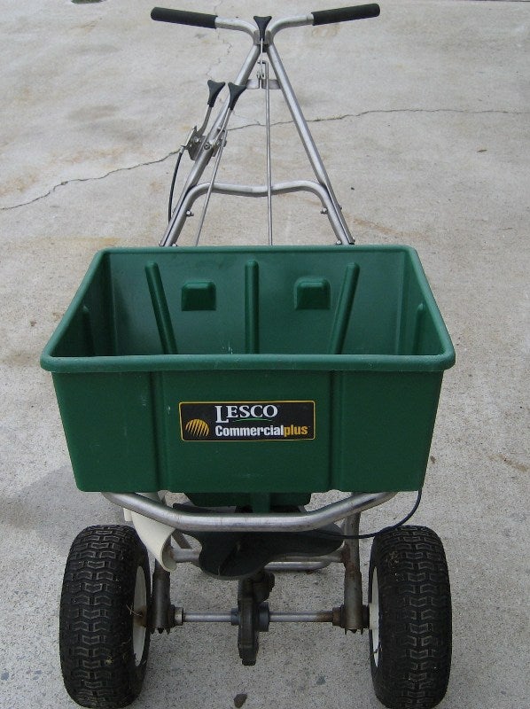 Where can you find a Lesco commercial spreader on sale?