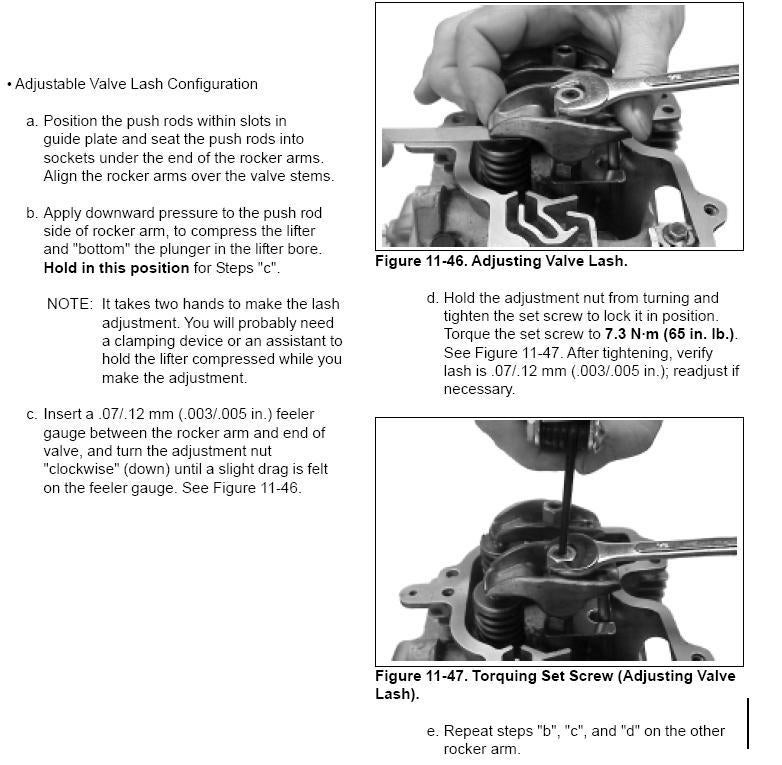 Kohler Valve Clearance Chart